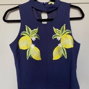Gianni Bini Lemons Crop Top